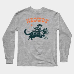 Meowdy Rodeo Cat and Mouse Long Sleeve T-Shirt